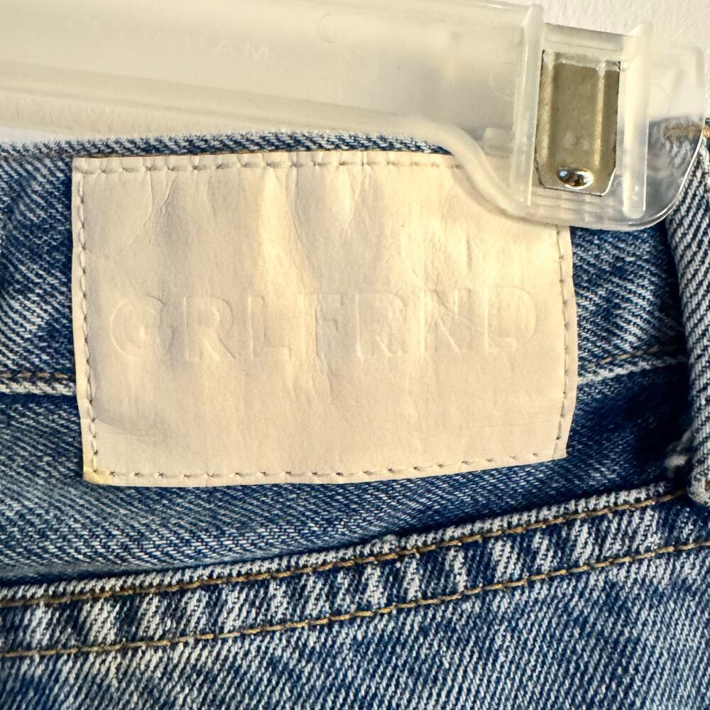 GRLFRND USA Karolina High Rise Straight Crop The Valley Jeans Sz 25 Distressed - Picture 8 of 12